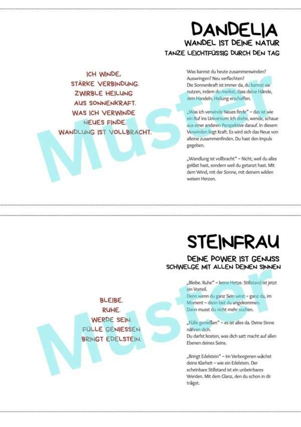 Naturwesen–Orakelkarten-Set – 8 Karten – selber kollorieren – Bild 7