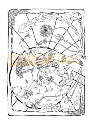 Dandelia – Ausmalbild