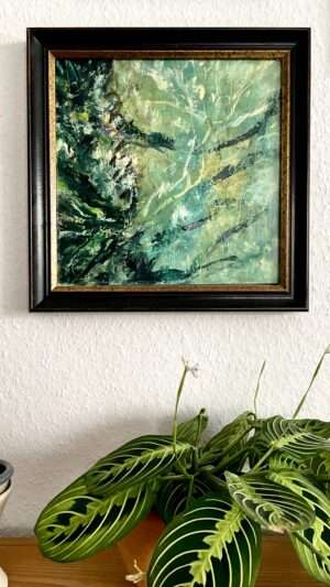 Dandelia – Ölgemälde auf Holzgrund