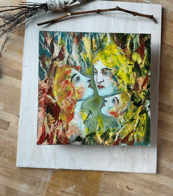 Naturgeflüster - Ölgemälde auf Holz 30 x 30 cm – Bild 4