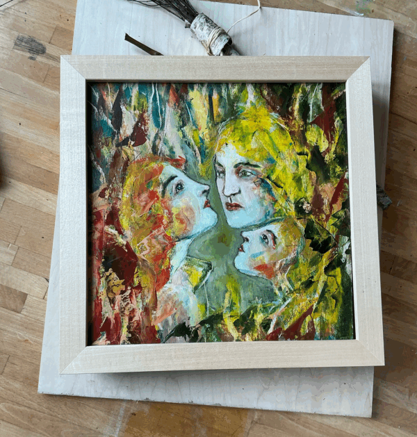 Naturgeflüster - Ölgemälde auf Holz 30 x 30 cm – Bild 3