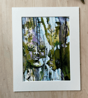 Naturwesen – Wiesengeflüster, Kunstdruck 24 x 30 cm mit Passpartout